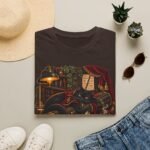Bassoon Cat T-Shirt — Vintage Cozy Musician Tee ("There Was a Cat and a Bassoon")