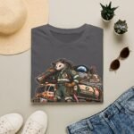 Moonbase Sanitation Crew T-Shirt — Retro Space Possum Graphic Tee