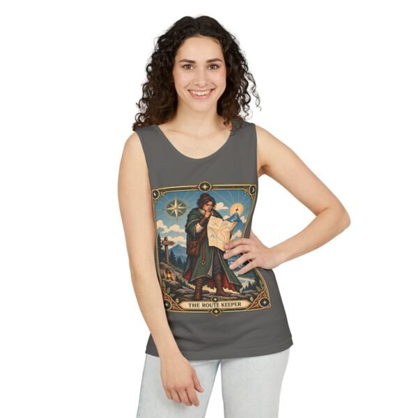 The Route Keeper Tank Top — Vintage Map Explorer Graphic Tank
