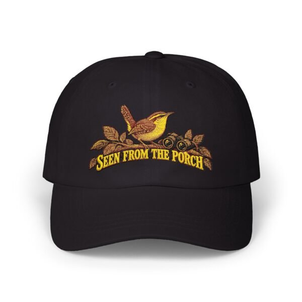 Seen From The Porch Dad Cap — Bird & Leaves Embroidered Baseball Hat