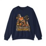 Questing Past Curfew Crewneck Sweatshirt — Fox Adventurer & Crow RPG Graphic
