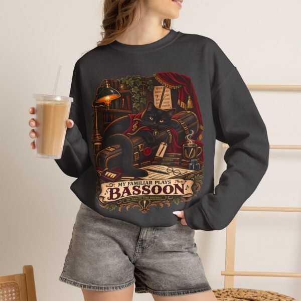 Bassoon Lover Sweatshirt — "My Familiar Plays the Bassoon" Vintage Orchestra Crewneck
