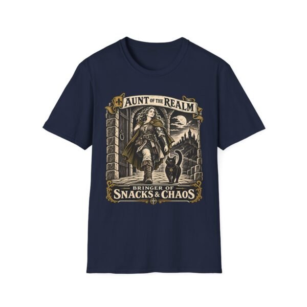 Aunt of the Realm T-Shirt — Fantasy Medieval Adventure Tee (Bringer of Snacks & Chaos)