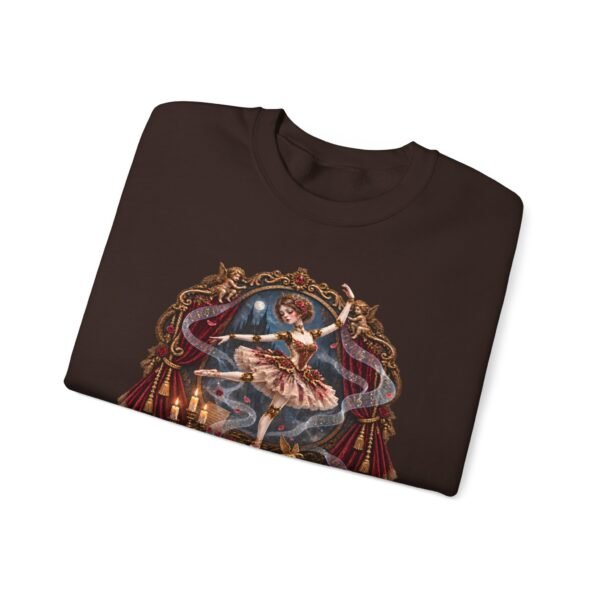 Vintage Ballerina Crewneck Sweatshirt — 'Clockwork Lullaby' Gothic Ballet Graphic