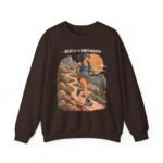 Trail Runner Crewneck Sweatshirt — Desert Hiking Graphic (Run to the Sunrise)