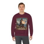 Crewneck Sweatshirt — "The Route Keeper" Vintage Map Navigator Graphic