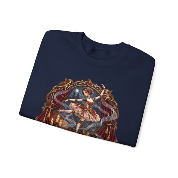 Vintage Ballerina Crewneck Sweatshirt — 'Clockwork Lullaby' Gothic Ballet Graphic