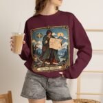Crewneck Sweatshirt — "The Route Keeper" Vintage Map Navigator Graphic