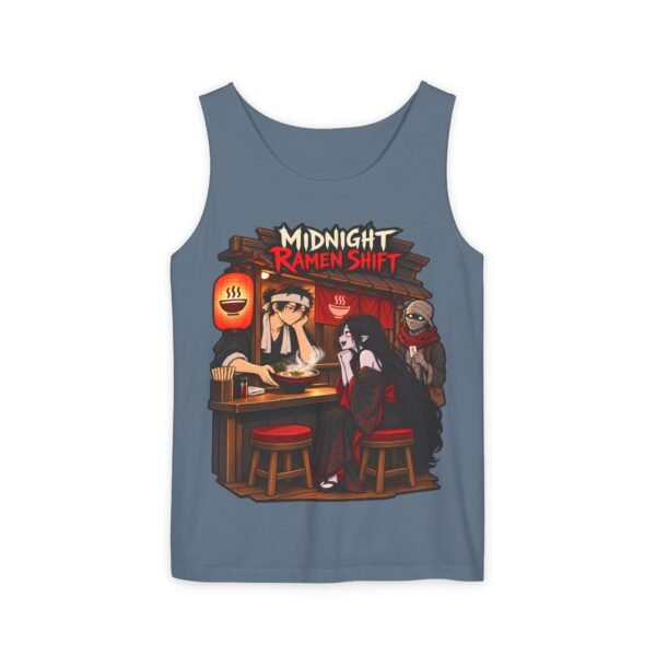 Midnight Ramen Shift Tank Top — Anime Night Owl Graphic Tank