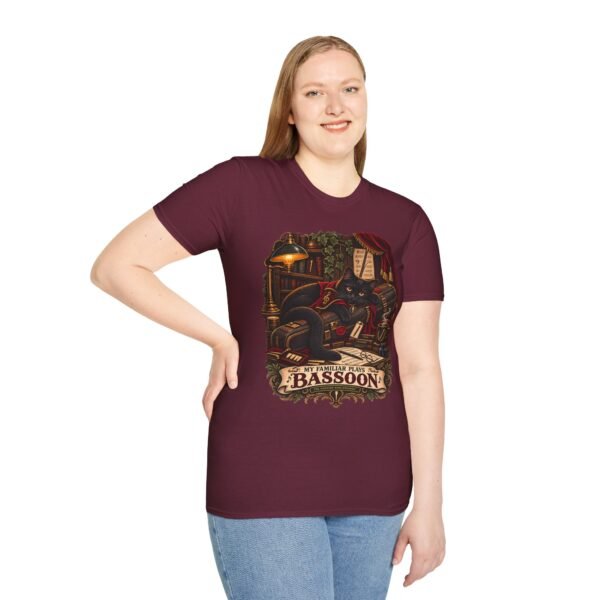 Bassoon Cat T-Shirt — Vintage Cozy Musician Tee ("There Was a Cat and a Bassoon")