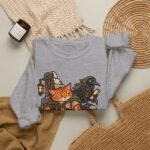 Questing Past Curfew Crewneck Sweatshirt — Fox Adventurer & Crow RPG Graphic