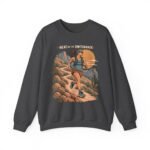 Trail Runner Crewneck Sweatshirt — Desert Hiking Graphic (Run to the Sunrise)