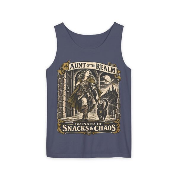 Aunt of the Realm Tank Top — "Bringer of Snacks & Chaos" Fantasy Graphic
