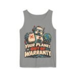 Tank Top — 'Your Planet Is Out Of Warranty' Retro Robot Graphic