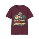 Your Planet Is Out Of Warranty T-Shirt — Retro Robot Climate Awareness Tee