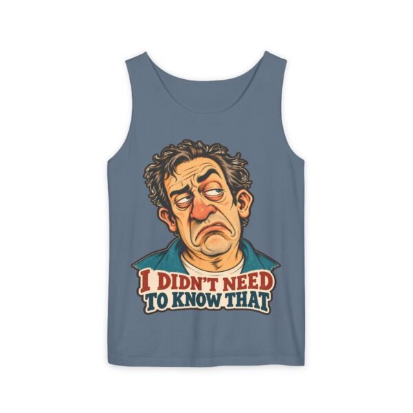 I Didn't Need To Know That tank top | Sarcastic Retro Face design