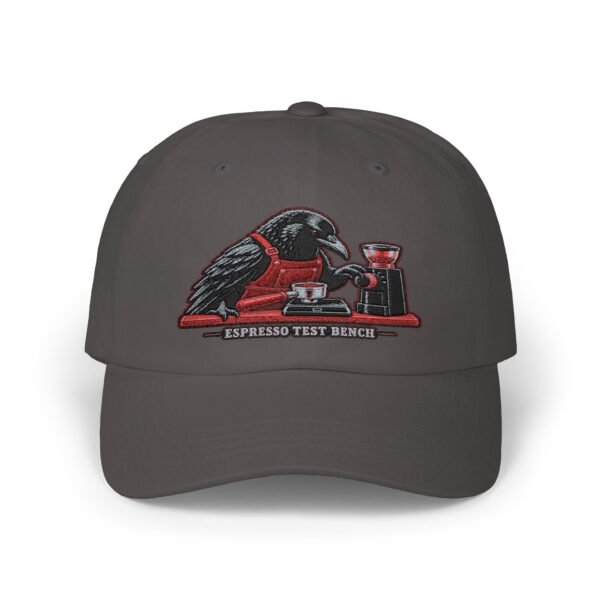 Coffee Raven Dad Cap — Espresso Test Pilot Embroidered Baseball Hat