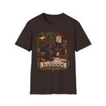 Bassoon Cat T-Shirt — Vintage Cozy Musician Tee ("There Was a Cat and a Bassoon")