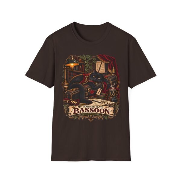Bassoon Cat T-Shirt — Vintage Cozy Musician Tee ("There Was a Cat and a Bassoon")