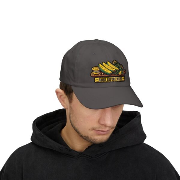 Classic Dad Cap — "Brine Before Wine" Pickle & Olive Embroidered Baseball Hat