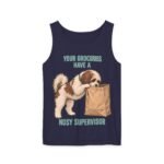 Tank Top - "Your Groceries Have a Nosy Supervisor" Cute Puppy Graphic