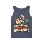Tank Top — 'Your Planet Is Out Of Warranty' Retro Robot Graphic