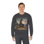 Crewneck Sweatshirt — "The Route Keeper" Vintage Map Navigator Graphic