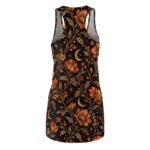 Celestial Floral Racerback Dress — Vintage Moon & Orange Bloom AOP