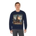 Crewneck Sweatshirt — "The Route Keeper" Vintage Map Navigator Graphic