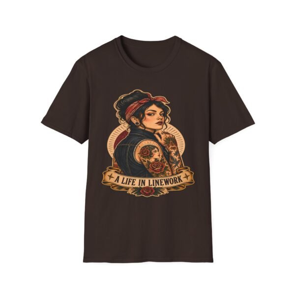 Tattooed Rosie Tee — "A Life in Linework" Graphic T-Shirt