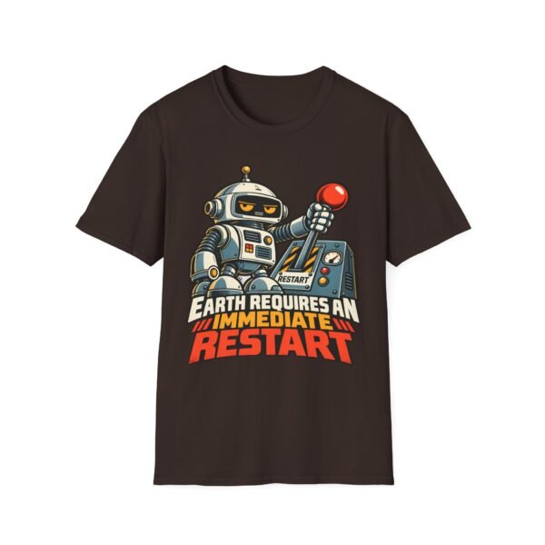 Robot 'Earth Requires an Immediate Restart' T-Shirt