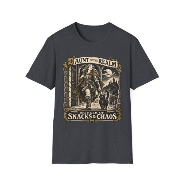 Aunt of the Realm T-Shirt — Fantasy Medieval Adventure Tee (Bringer of Snacks & Chaos)