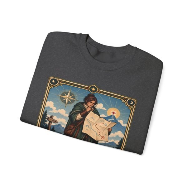 Crewneck Sweatshirt — "The Route Keeper" Vintage Map Navigator Graphic