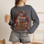 Vintage Ballerina Crewneck Sweatshirt — 'Clockwork Lullaby' Gothic Ballet Graphic