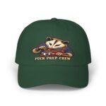 Puck Prep Crew Dad Cap — Embroidered Hockey Raccoon Baseball Hat