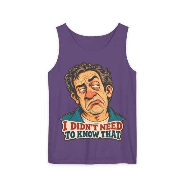 I Didn't Need To Know That tank top | Sarcastic Retro Face design