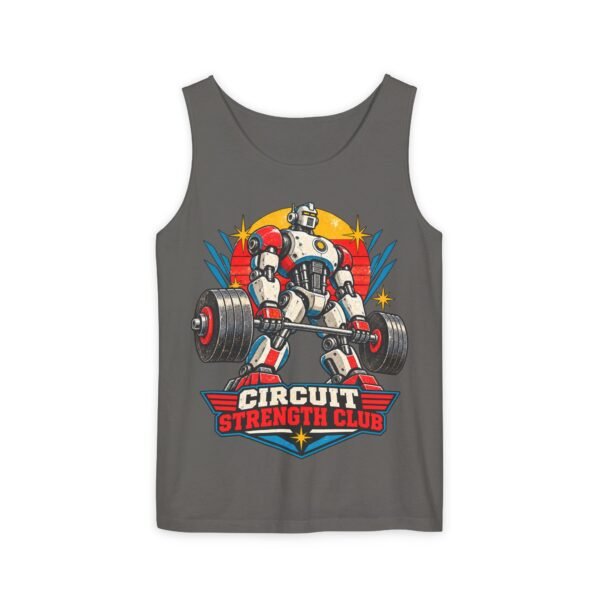 Circuit Strength Club Tank Top — Retro Robot Weightlifting Fitness Tank
