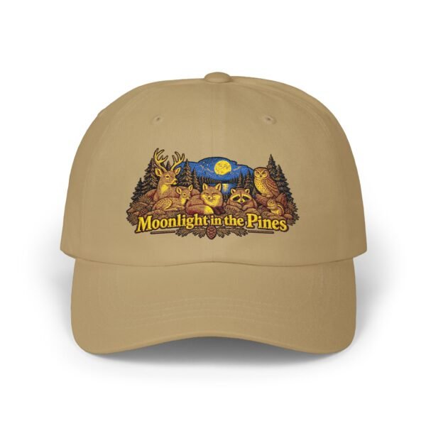 Moonlight in the Pines Dad Cap — Vintage Wilderness Embroidered Hat