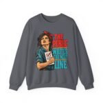 Crewneck Sweatshirt — The Public Writes the Next Line (Vintage Rosie Voter Graphic)
