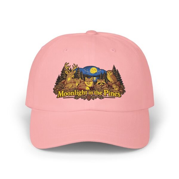 Moonlight in the Pines Dad Cap — Vintage Wilderness Embroidered Hat