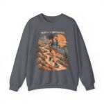 Trail Runner Crewneck Sweatshirt — Desert Hiking Graphic (Run to the Sunrise)