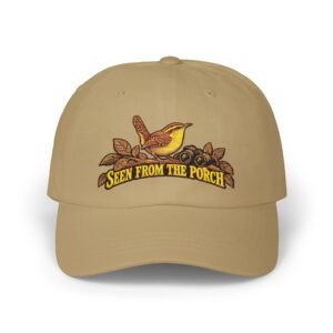 Seen From The Porch Dad Cap — Bird & Leaves Embroidered Baseball Hat