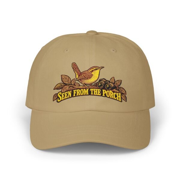 Seen From The Porch Dad Cap — Bird & Leaves Embroidered Baseball Hat