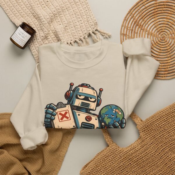 Robot 'Your Planet Is Out Of Warranty' Crewneck Sweatshirt