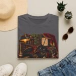 Bassoon Cat T-Shirt — Vintage Cozy Musician Tee ("There Was a Cat and a Bassoon")