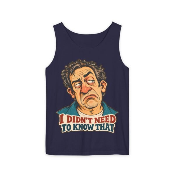 I Didn't Need To Know That tank top | Sarcastic Retro Face design