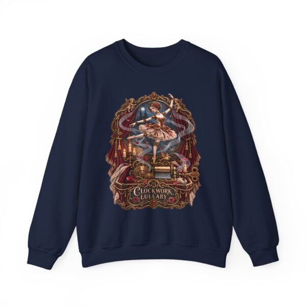 Vintage Ballerina Crewneck Sweatshirt — 'Clockwork Lullaby' Gothic Ballet Graphic