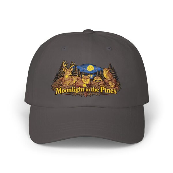 Moonlight in the Pines Dad Cap — Vintage Wilderness Embroidered Hat