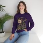Hiking Elk Crewneck Sweatshirt — Rustic Outdoors "Don't Lose Yourself" Design