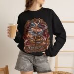 Vintage Ballerina Crewneck Sweatshirt — 'Clockwork Lullaby' Gothic Ballet Graphic
